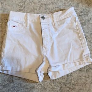 Hollister White High Waisted Shorts
